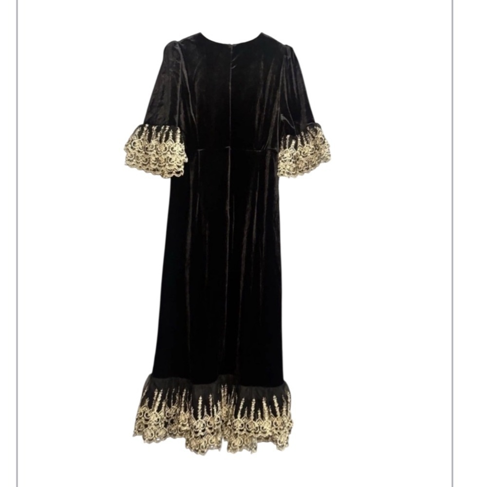 Black Velvet Lillith Dress M - Picture 3 of 11